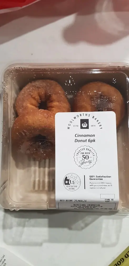 Woolworths Cinnamon Donuts 6Pk