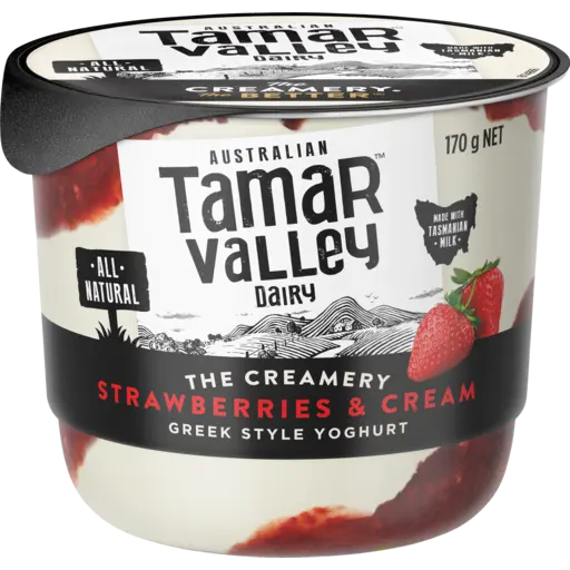 Tamar Valley Yoghurt Strawberries & Cream 170g