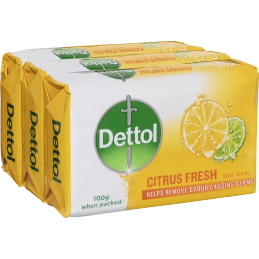 Dettol Soap Citrus Fresh Bar 3x100g