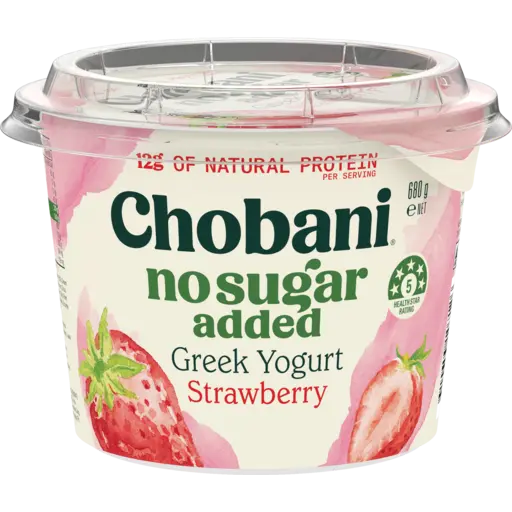 Chobani No Sugar Added Greek Yogurt Strawberry 680g