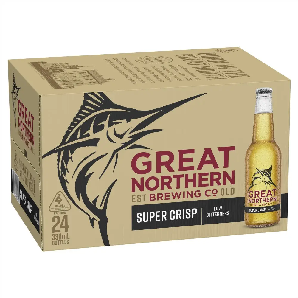 GREAT NORTHERN SUPER CRISP BEER LAGER 6 X 330ML X 4