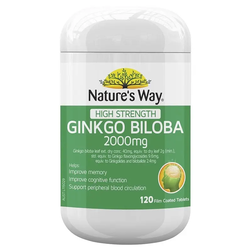 NATURE'S WAY HIGH STRENGTH GINKGO BILOBA 2000MG 120S