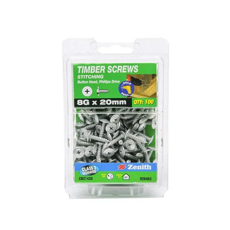 Zenith Timber Screws 8g x 20mm