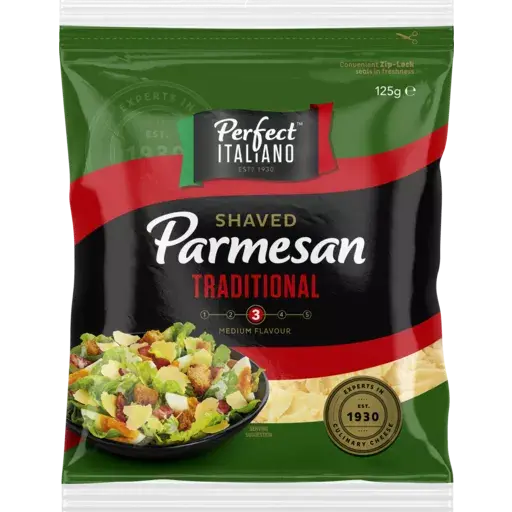 Perfect Italiano Shaved Parmesan Cheese 125g