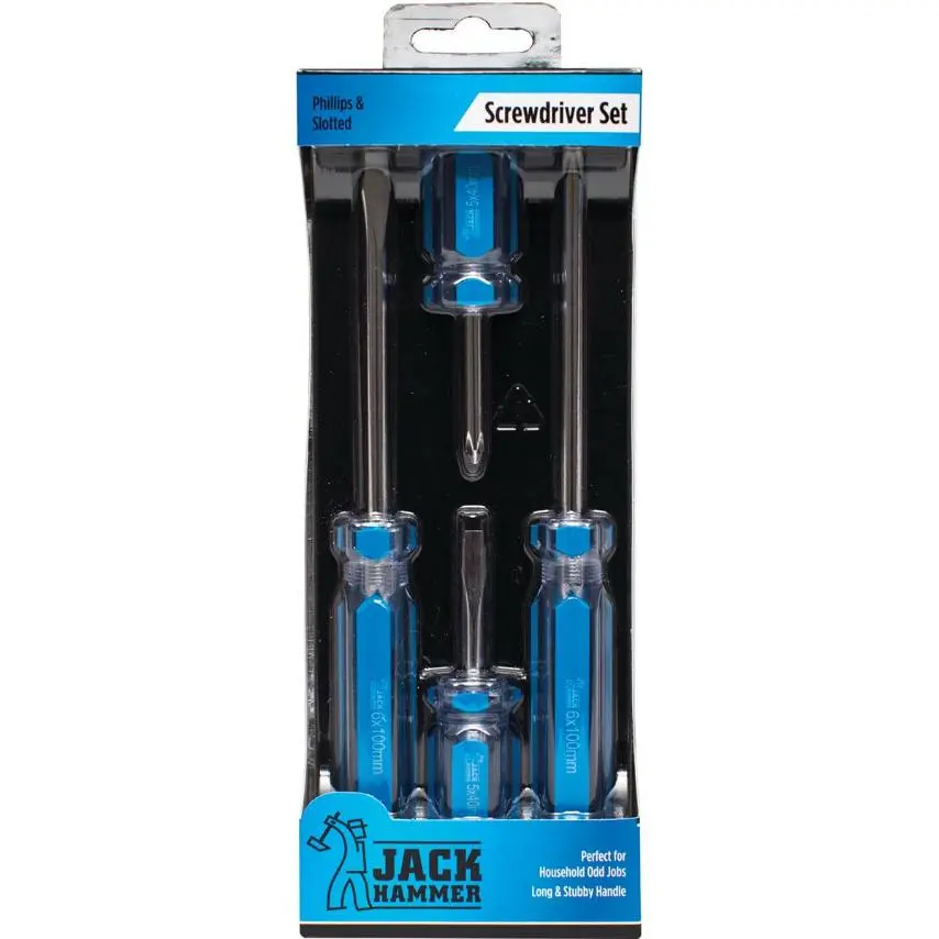 Jack Hammer Screw Driver Set 4 Piece