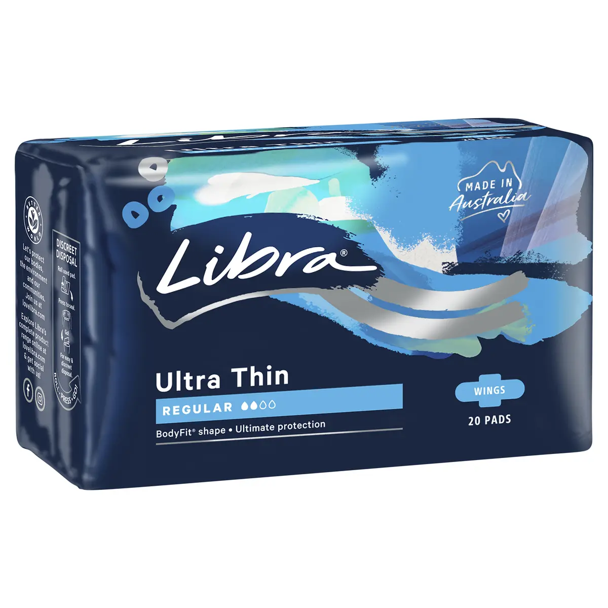 Libra Ultra Thin Pads Regular Wings 20ea