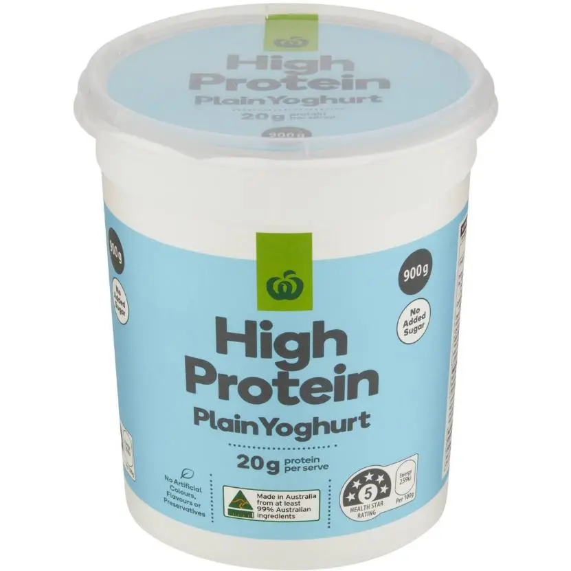 Woolworths High Protein Plain Yoghurt