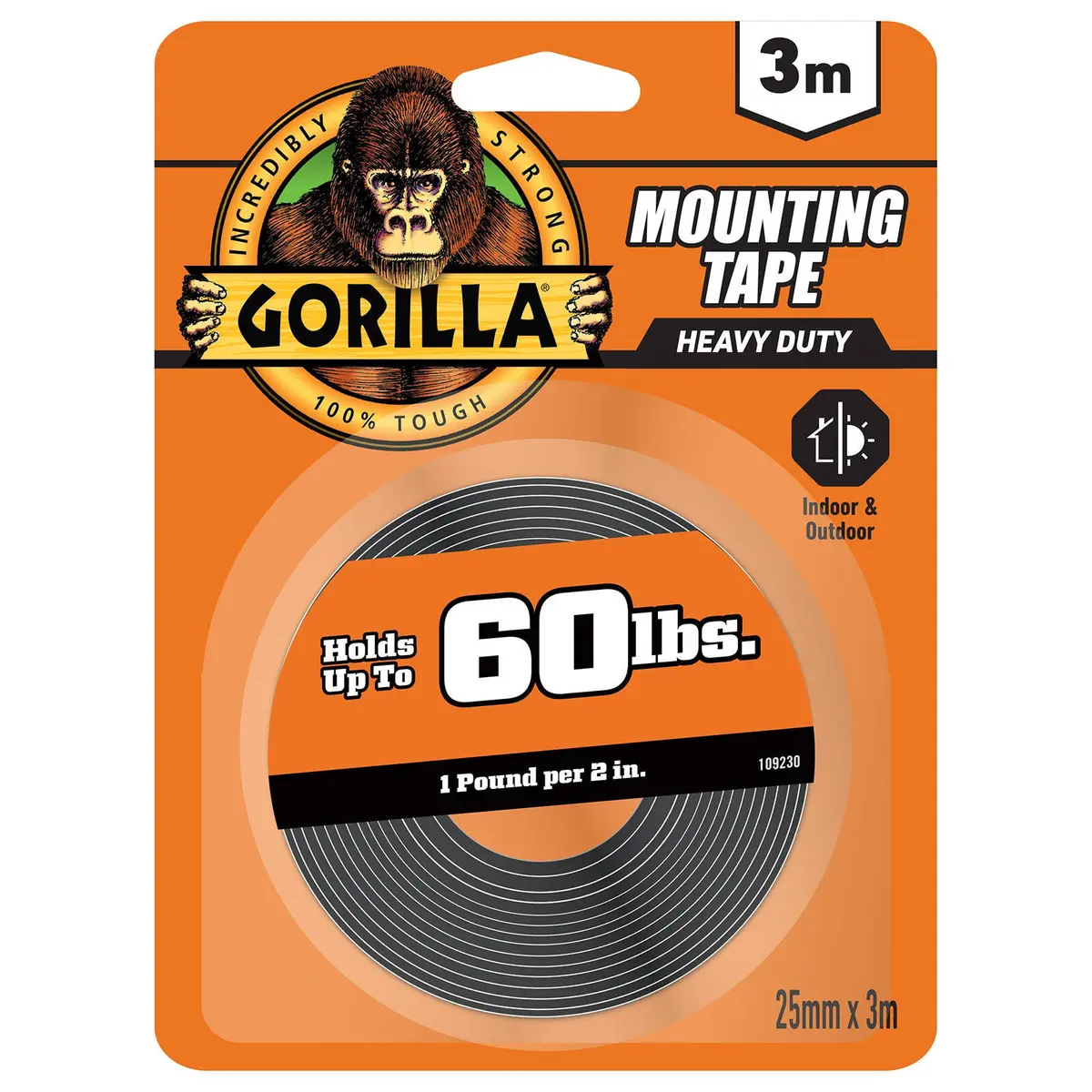 Gorilla 3.04m Black Mounting Tape