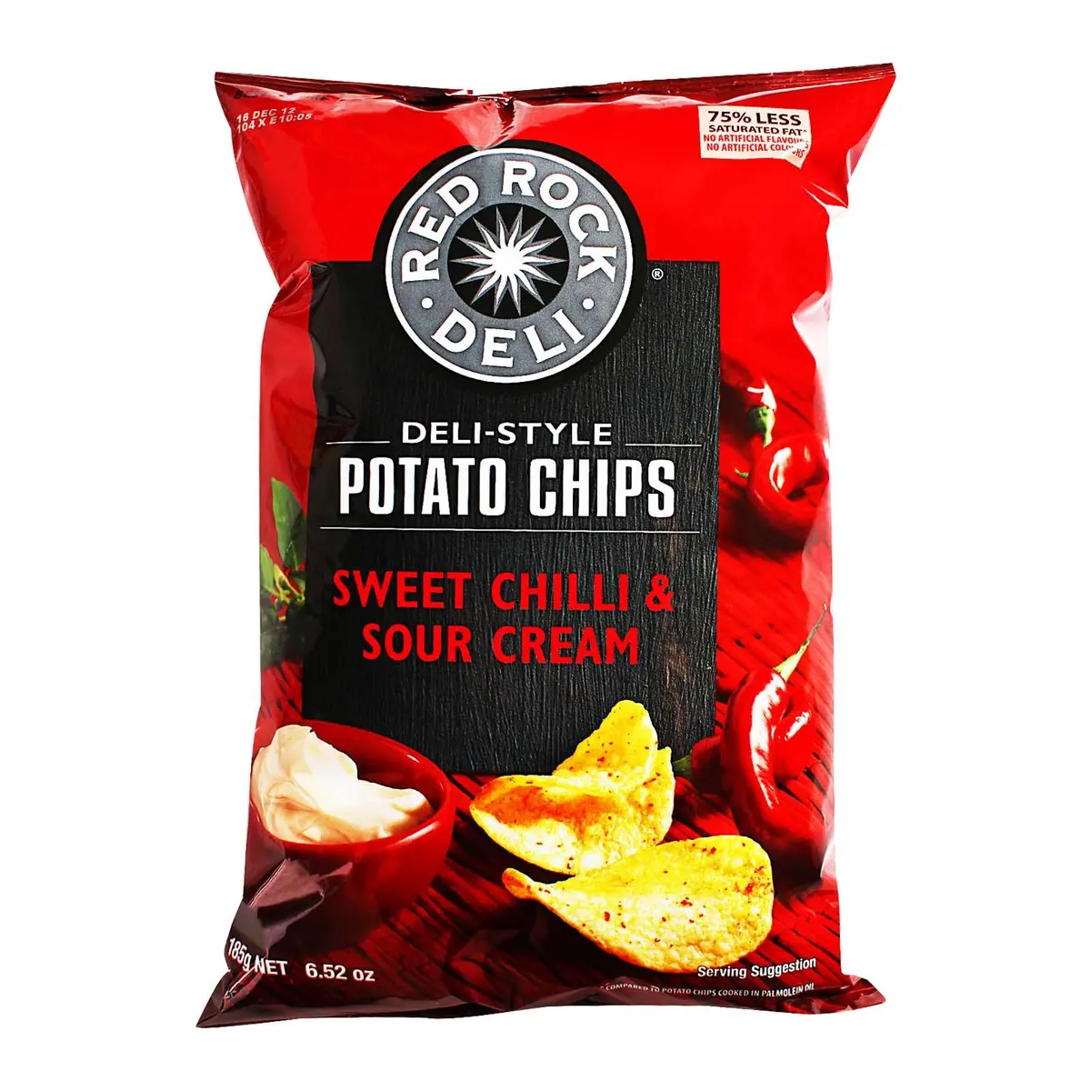Red Rock Deli Style Potato Chips Sweet Chilli and Sour Cream 165G