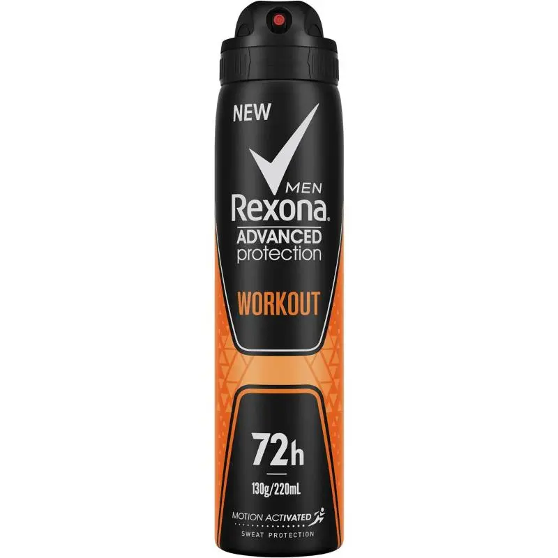 REXONA MEN ANTIPERSPIRANT AEROSOL ADVANCED WORKOUT 220 ML