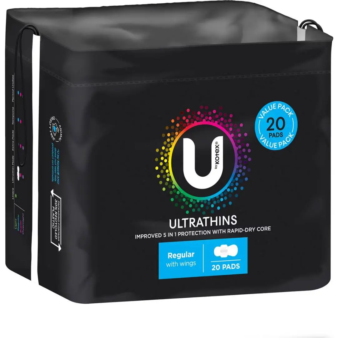 U by Kotex Ultrathin Regular Pads 20 Pack