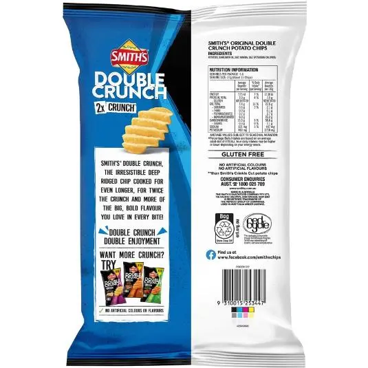 Smith's Double Crunch Potato Chips Original 150g