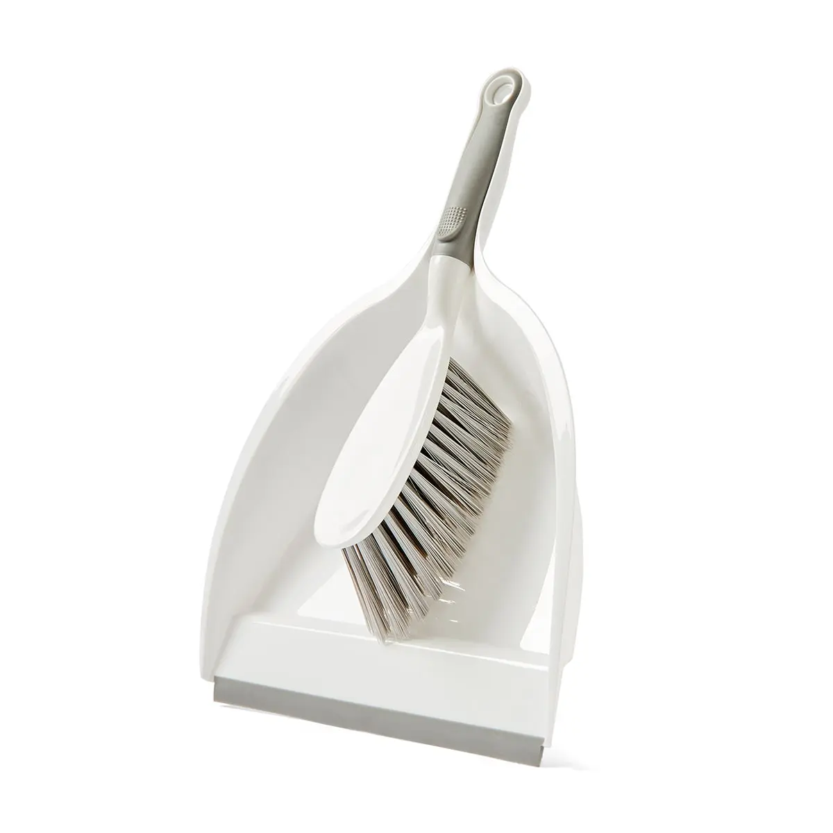 Dustpan and Brush - White and Grey