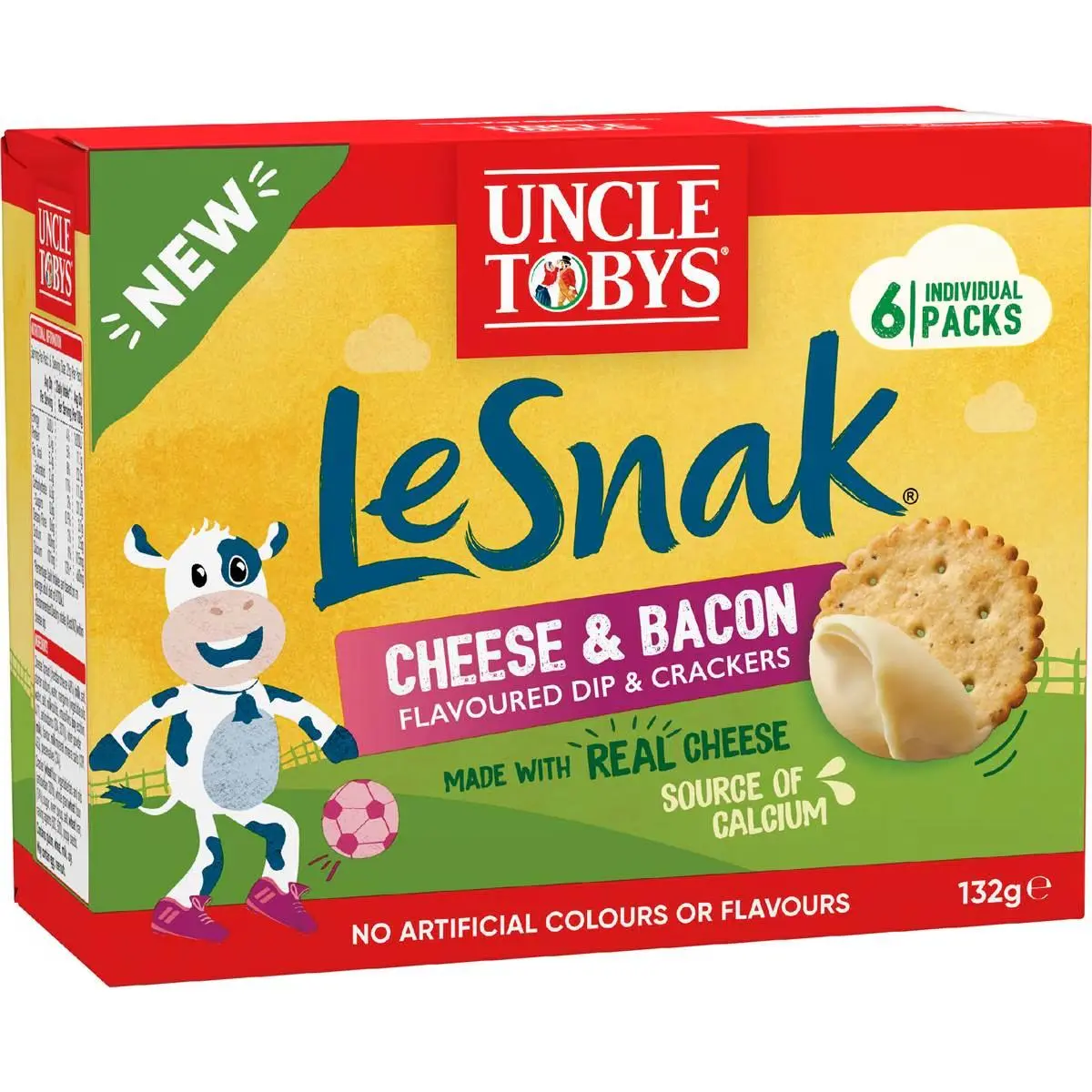 UNCLE TOBYS LE SNAK SNACKS CHEESE & BACON 132G