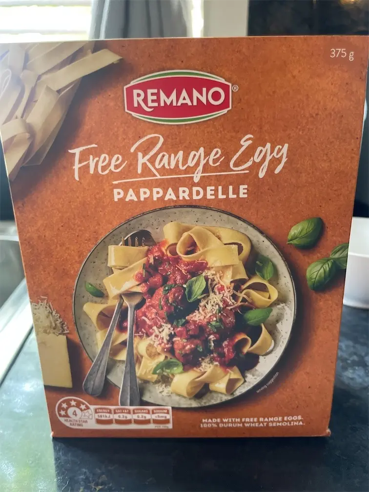 Remano Free Range Egg Pappardelle 375g