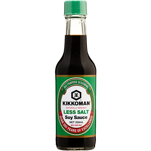 Kikkoman Soy Sauce Less Salt 250mL