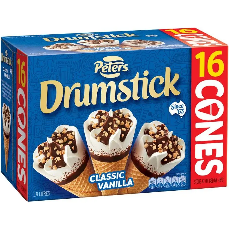 Drumstick Ice Cream Vanilla 119ml x 16