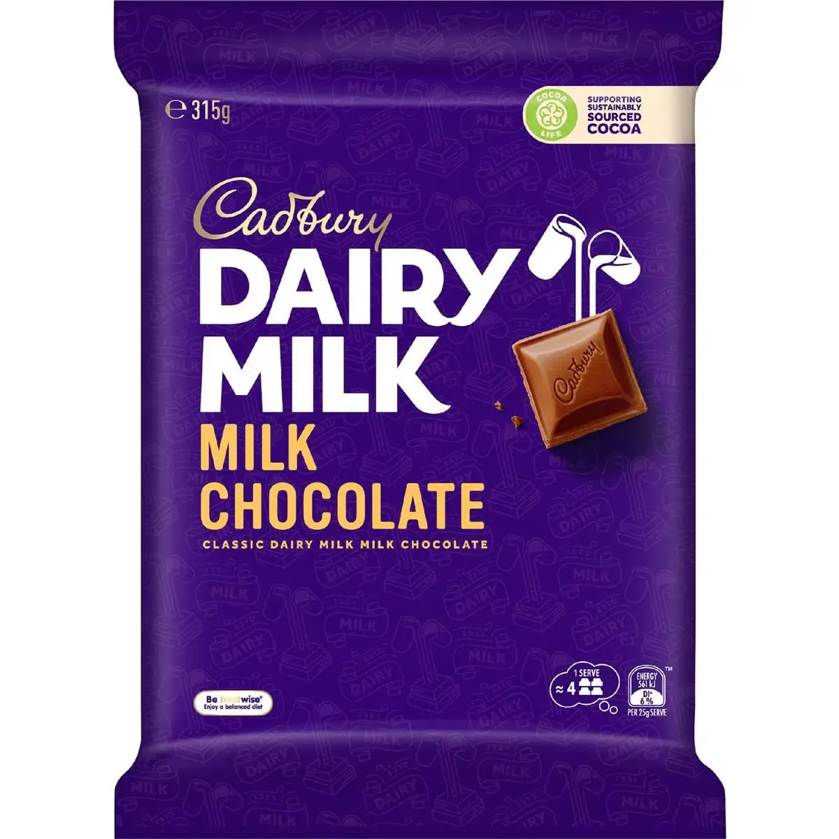 CADBURY DAIRY MILK 315G