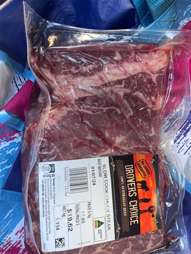 Drovers Choice Slow Cook Beef Chuck Steak Per Kg