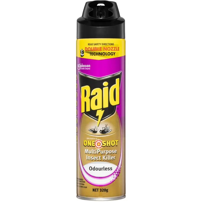 Raid One Shot Double Nozzle Multi Insect Killer 320g