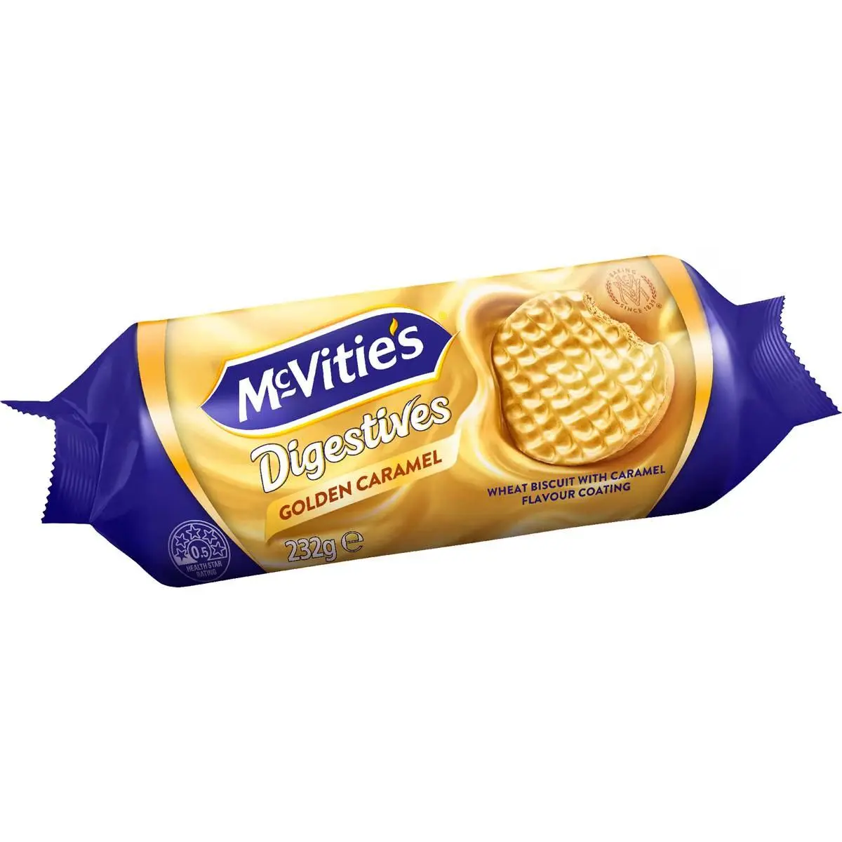 McVities Digestives Biscuits Golden Caramel 232g