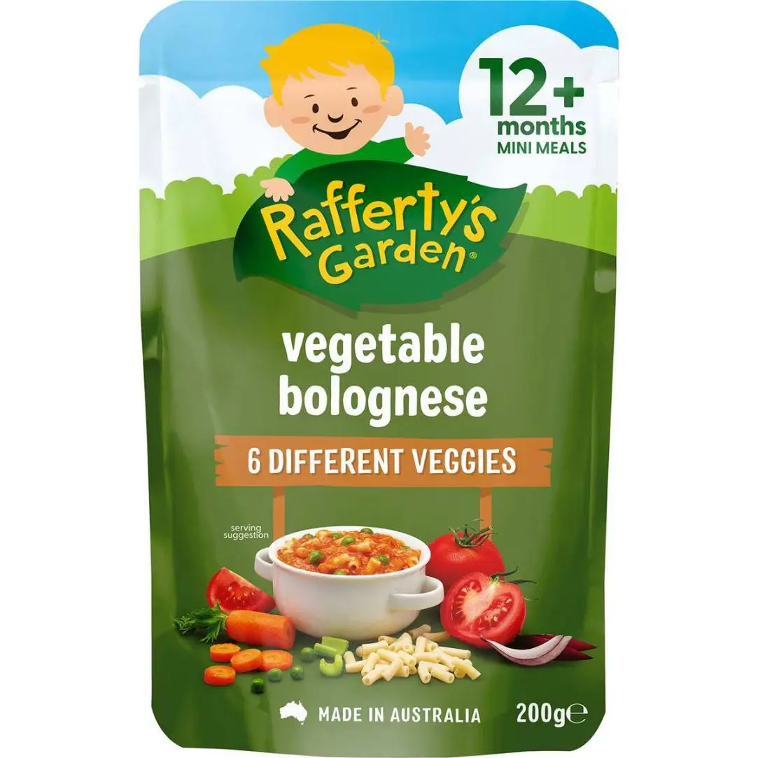 RAFFERTYS GARDEN VEGETABLE BOLOGNESE 12M+ 200G