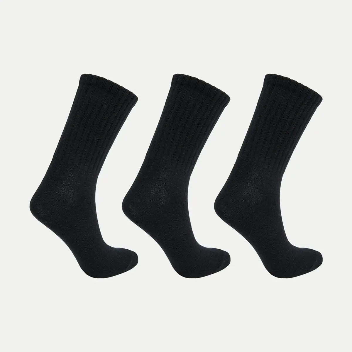 3 Pack Chunky Ribbed Full Crew Socks