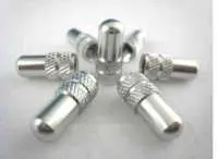 New Anodized Machined Aluminum Valve Cap Silver 8pc