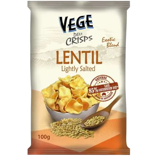 Vege Deli Crisps Lentil Lightly Salted 100g