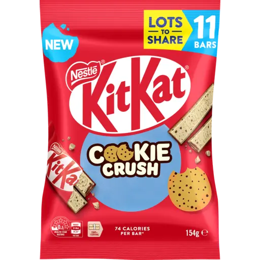 NESTLE KIT KAT CHOCOLATE COOKIE CRUSH FUNPACK 154G