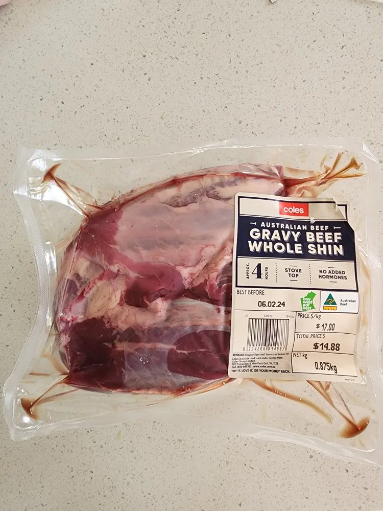 Coles Gravy Beef Whole Shin