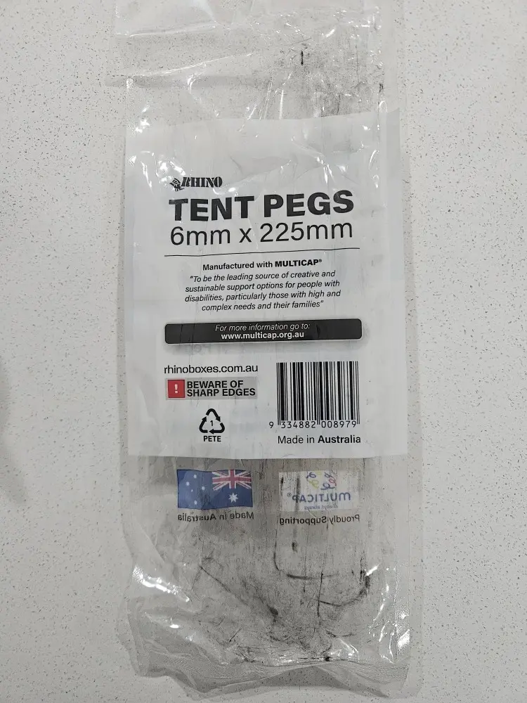 Rhino Tent Pegs 6mm x 225mm
