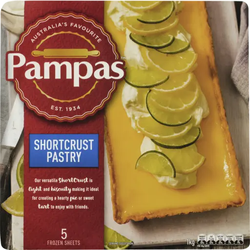 Pampas Shortcrust Pastry Frozen 1 kg