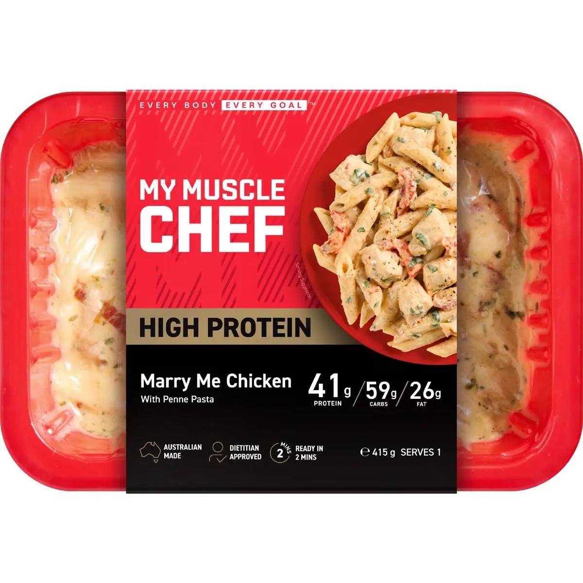 My Muscle Chef High Protein Marry Me Chicken With Penne Pasta 415g