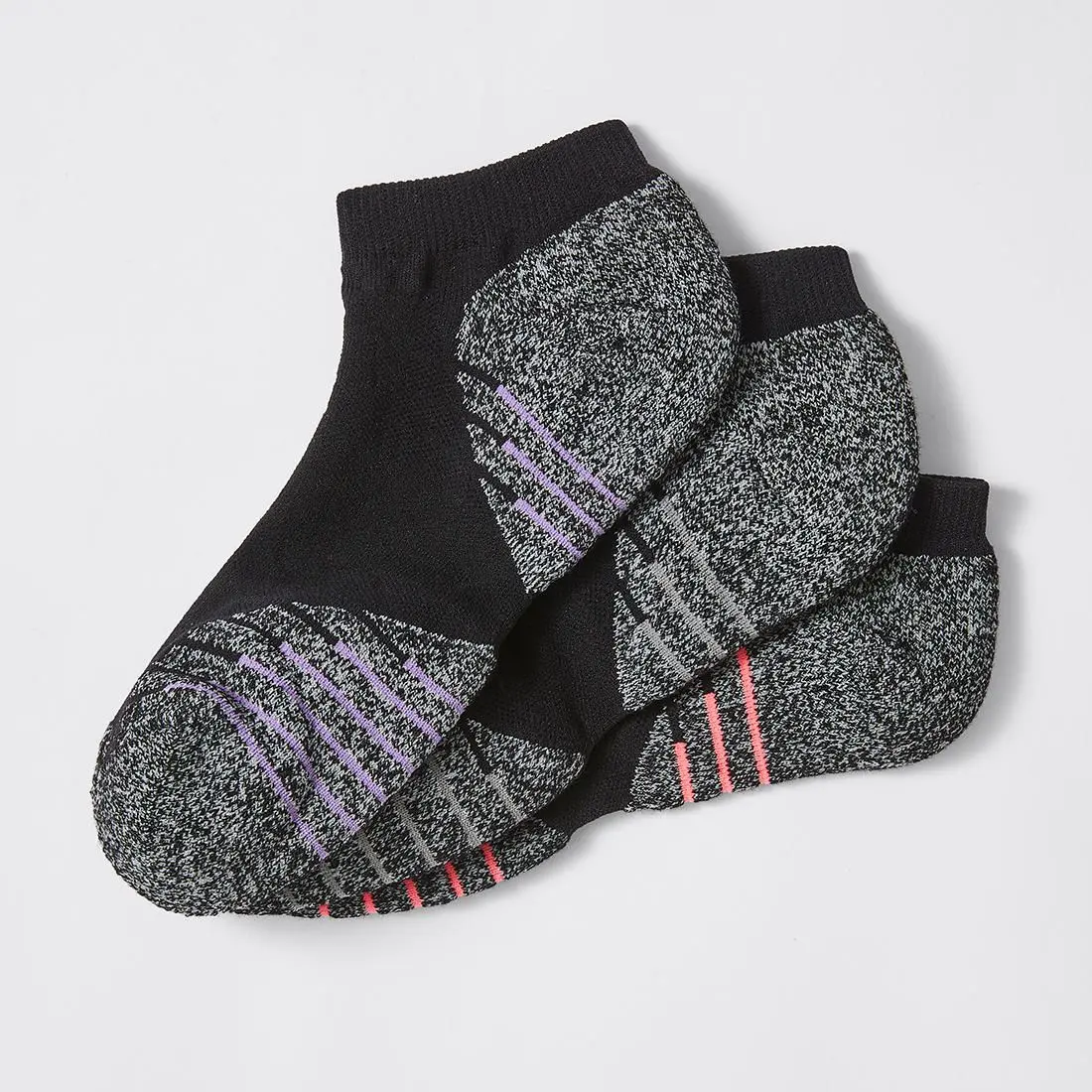 Underworks 3 Pack Low Cut Padded Trainer Socks
