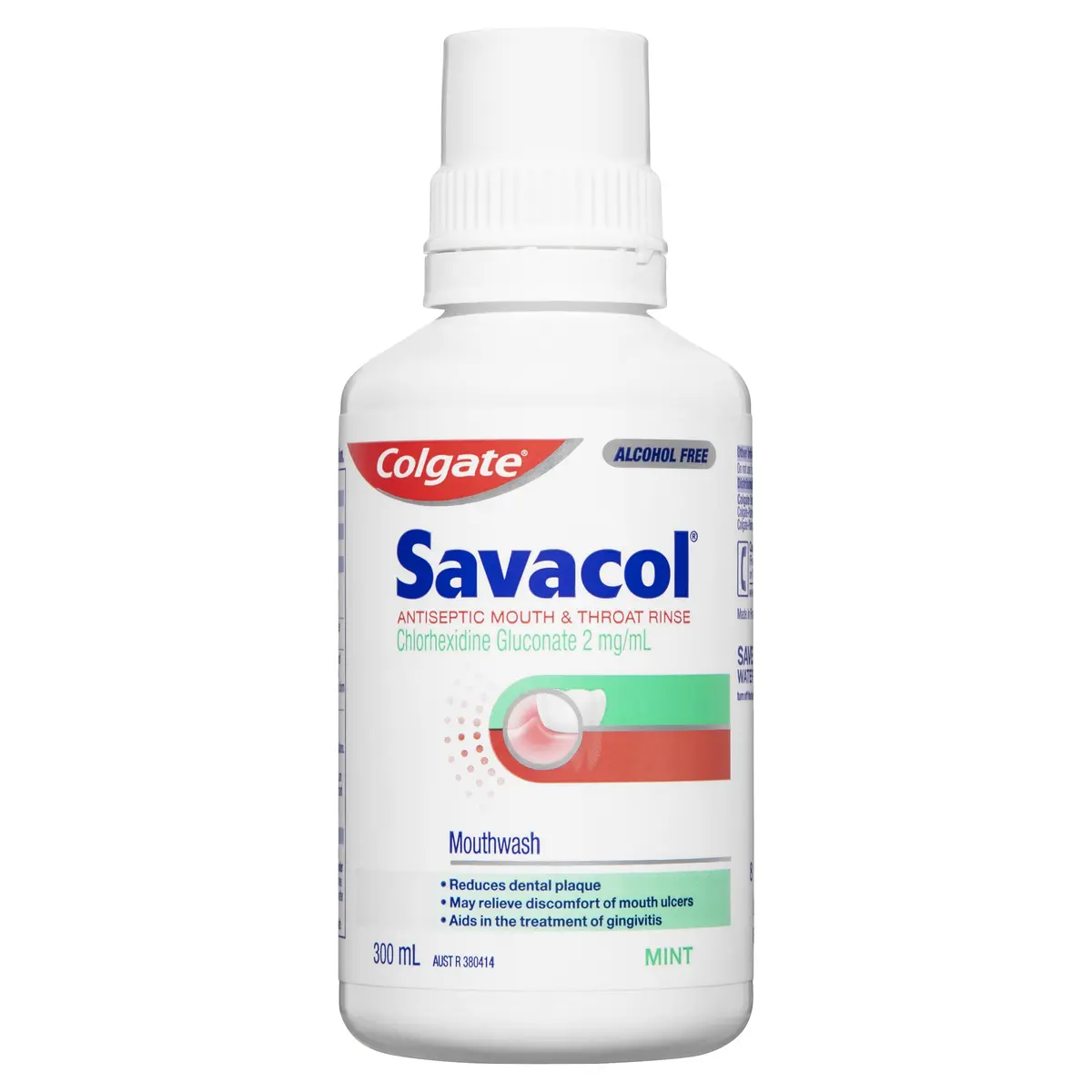 COLGATE SAVACOL MOUTHWASH ALCOHOL FREE MINT 300 ML