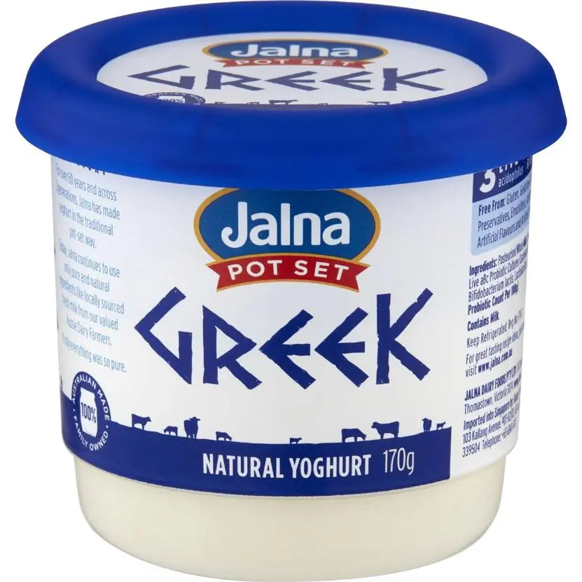 JALNA YOGHURT GREEK NATURAL 170G