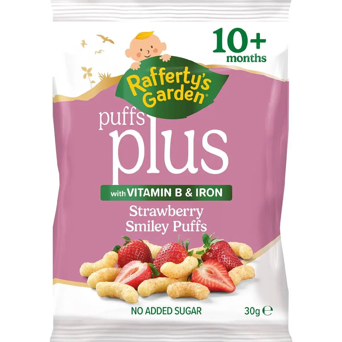 Rafferty's Garden Puffs Plus Strawberry Smiley Puffs 30g