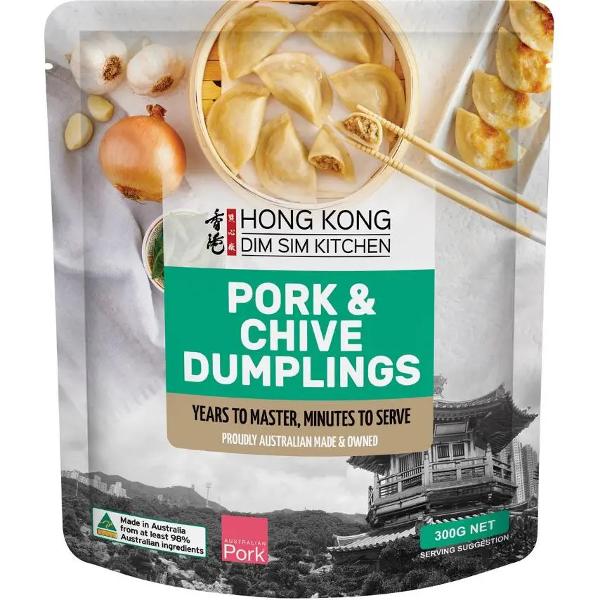 Hong Kong Dim Sim Kitchen Dumplings Pork & Chive 300g