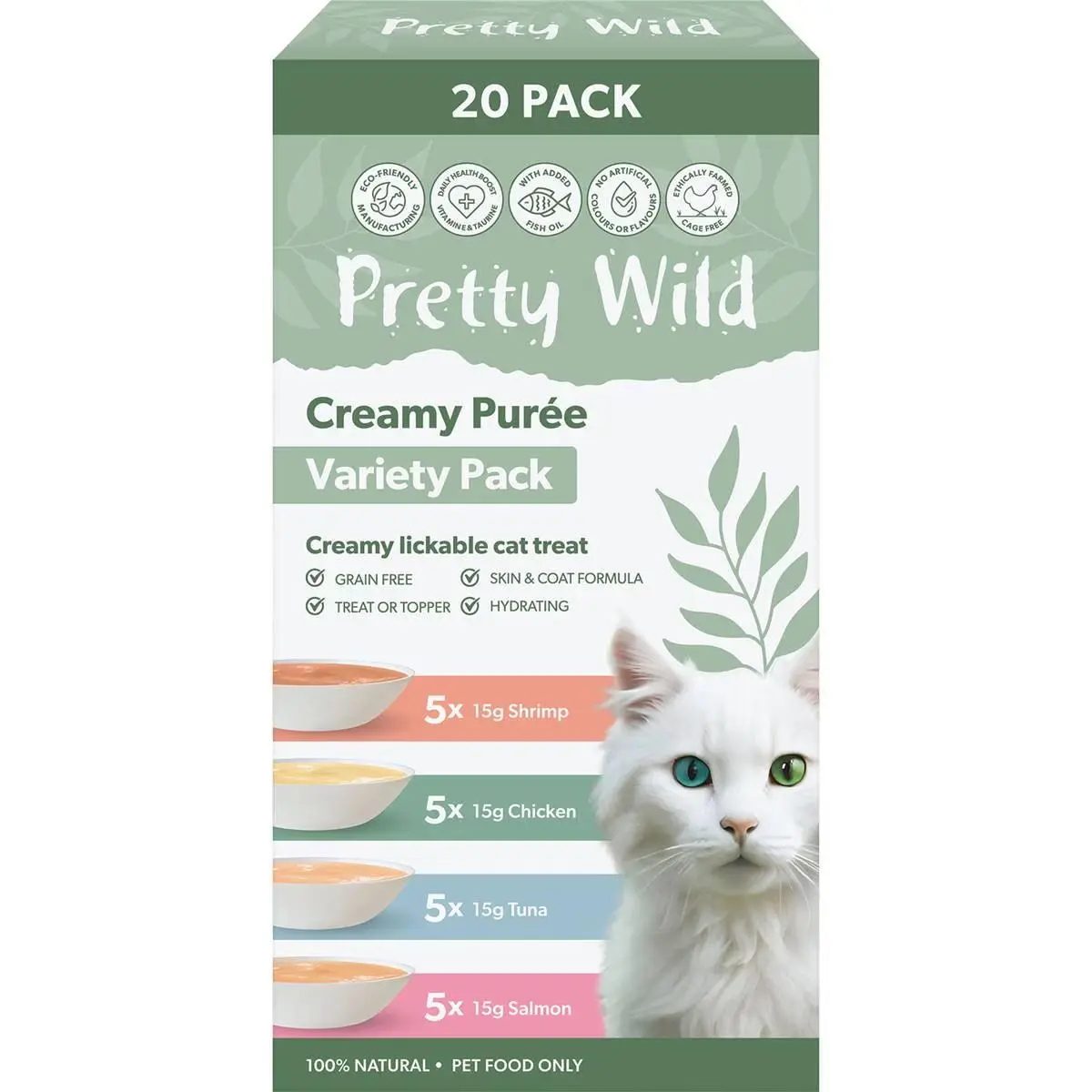 Pretty Wild Creamy Puree Cat Treats Variety Pack