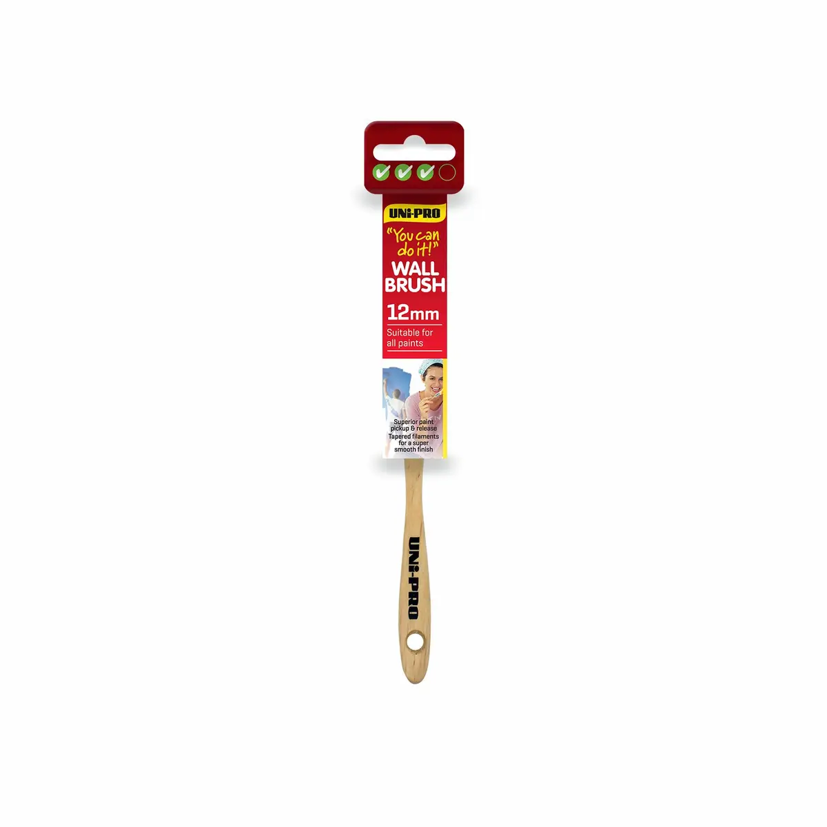 UNi-PRO 12mm You Can Do It Synthetic Wall Paint Brush