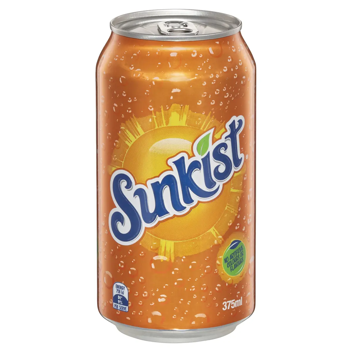 Sunkist Orange Soft Drink Can 375mL
