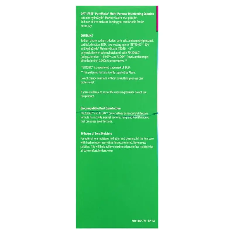 Opti-Free PureMoist Multi-Purpose Solution 780ml