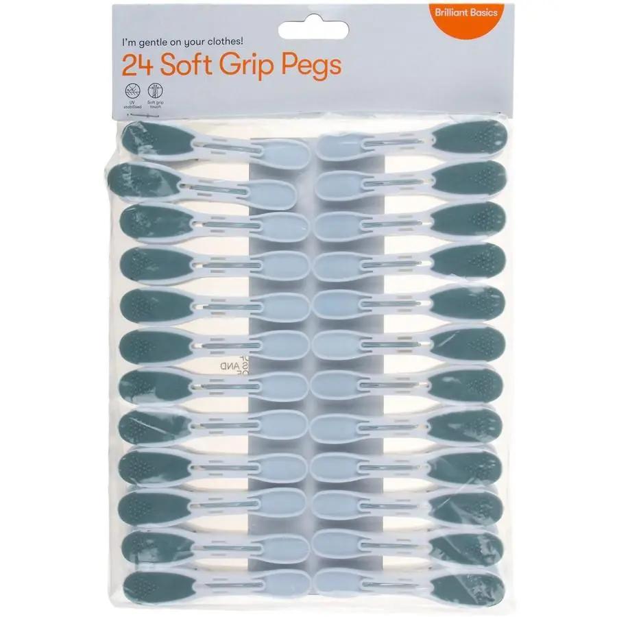 Brilliant Basics Soft Grip Pegs 24 Pack
