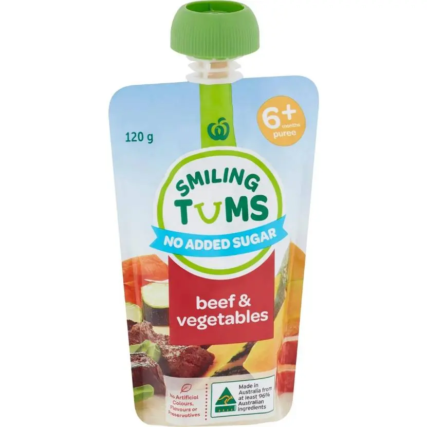 Woolworths Smiling Tums 6 Months+ Beef & Vegetables