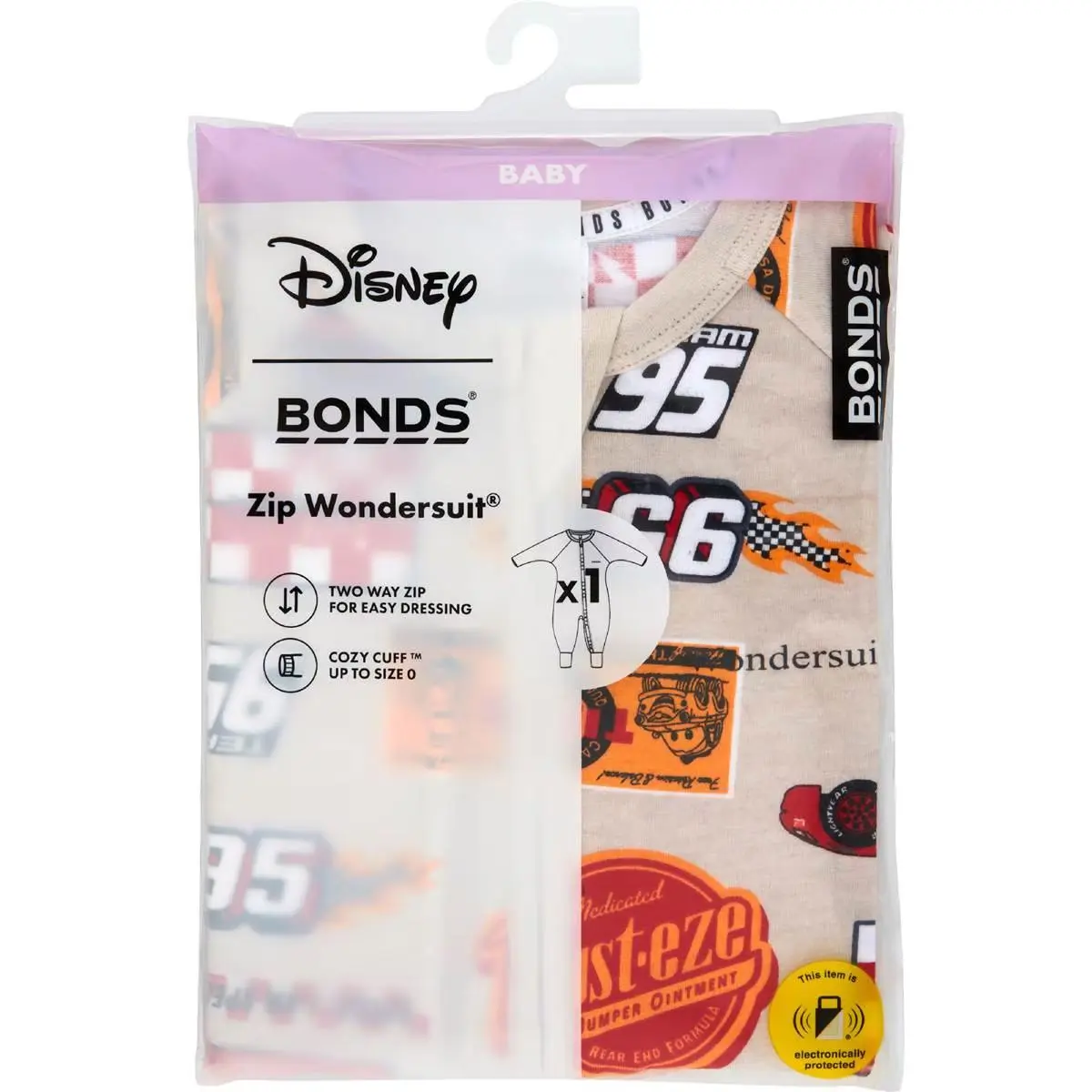 Bonds Zip Disney Cars Tan Sz 2