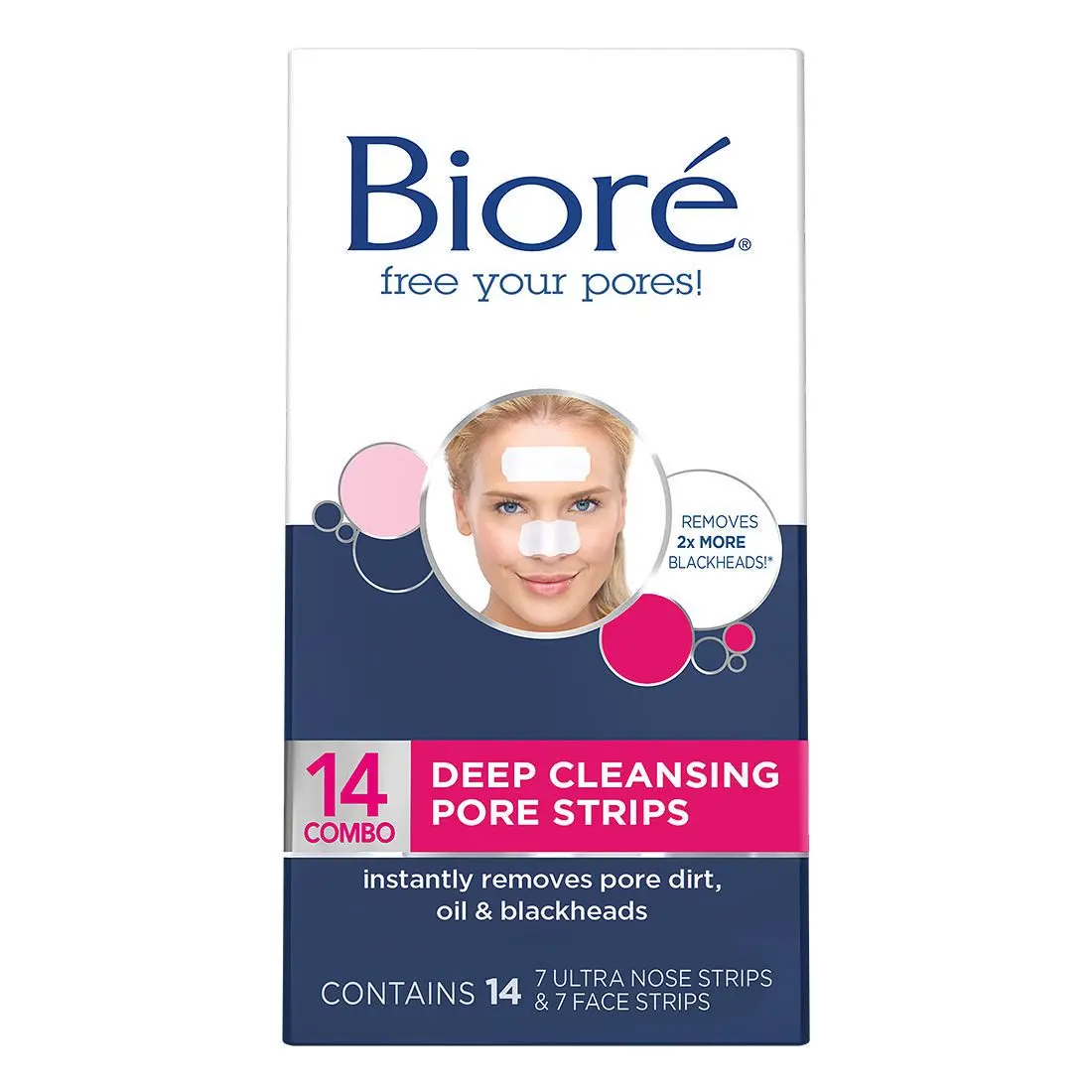 Biore Nose & Face Deep Cleansing Pore Strip 14pk