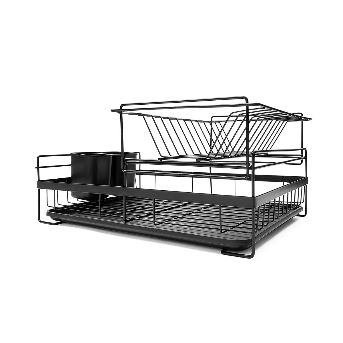 2 Tier Dish Rack, Black - Anko