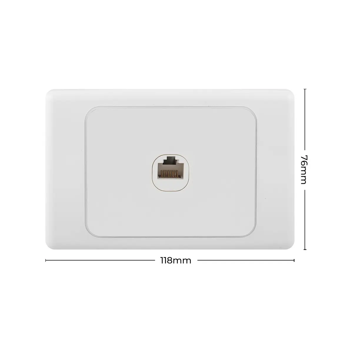 DETA Single Outlet Cat 6 Wallplate