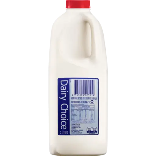 Dairy Choice Whole Milk 2 L Hdpe Bottle